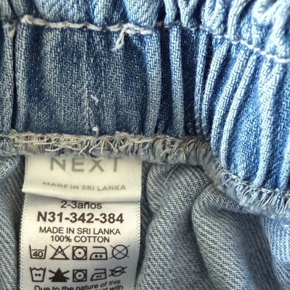 Next Light Blue Kids Denim Jeans with Bunny Pocket Details